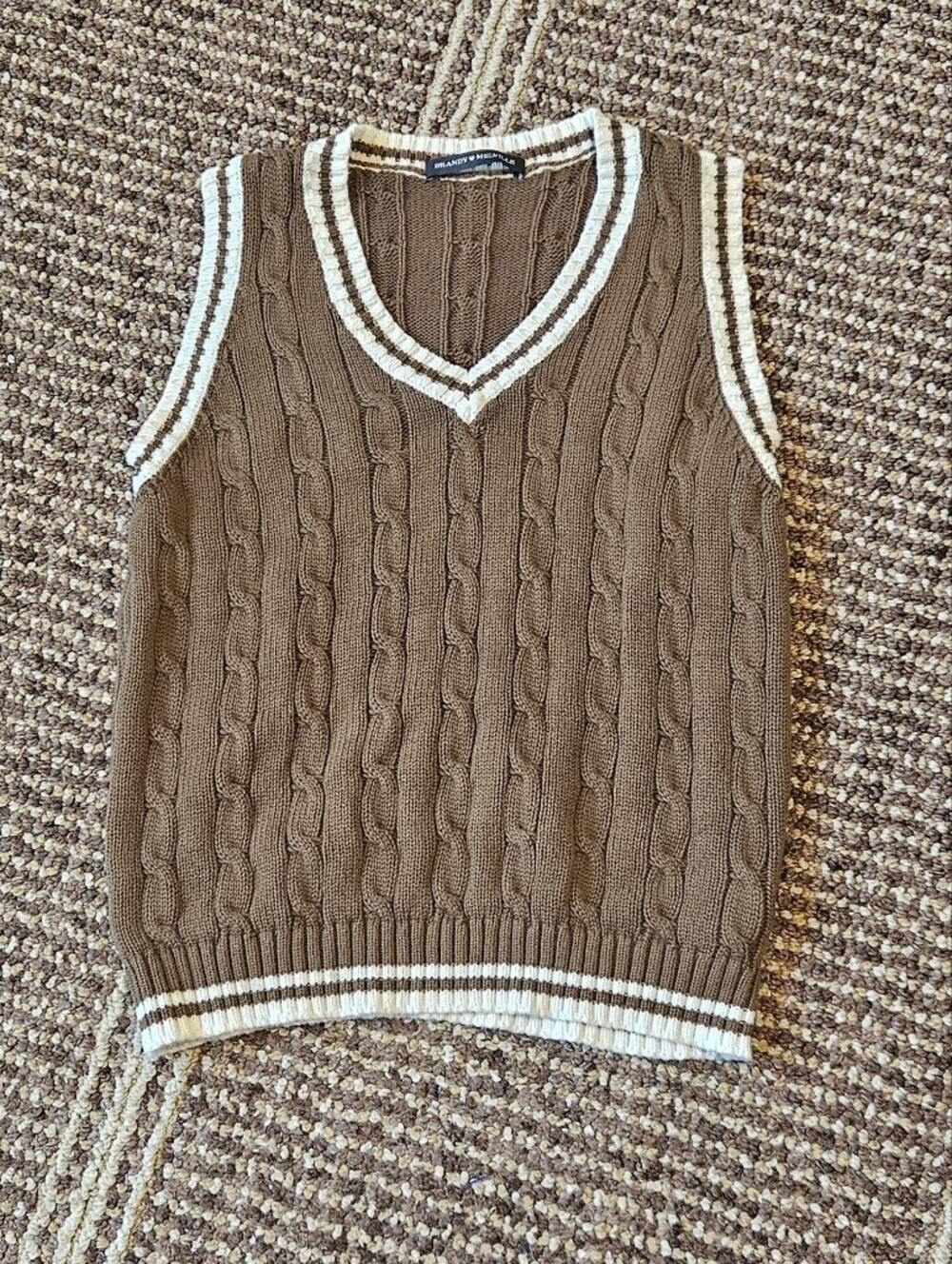 Brandy Melville Brown Sweater Vest